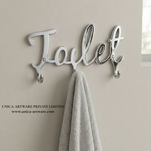 Stylish Alphabet Inspired Stainless Steel Modern <b>Wall</b> Hook for <b>Clothes</b> and Bags Hanging - Product Image 4