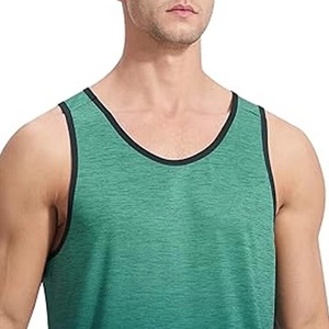 Débardeur décontracté pour homme OEM en tissu tricoté Spandex/Coton, doux et confortable, pour tenues d'été et vêtements de sport, impression personnalisée, marque privée - Product Image 4