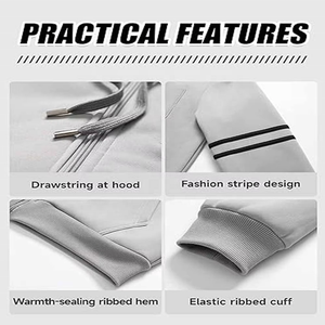 Suministro directo de fábrica Ropa de hombre Sudaderas con capucha Fabricación pakistaní Streetwear 100% Algodón Sudadera con capucha Hombres Cremallera completa Comodidad - Product Image 5