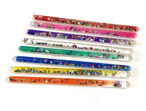 Varita mágica con brillantina de 29.5 cm, acrílico y arena de colores, juguete educativo, tubo sensorial - Product Image 4