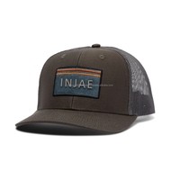 Casquettes de camionneur à dos en maille, logo brodé 3D personnalisé, fermeture Clastic, unisexe, performance, mode, voyage, Vietnam INJAE VINA