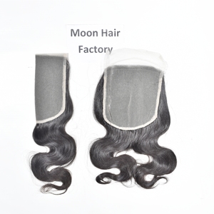 ต่อผม Moon Hair Extensions ผมแท้สีดำธรรมชาติ 100% วิกผมนุ่มสลวยแบบ Body Wave HD 6x6 Lace Closure คุณภาพดีติดทนนาน - Product Image 6