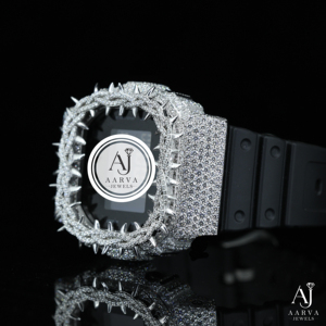 AARVA JEWELS <b>Men's</b> Luxury Sport Stainless Steel <b>Square</b> Digital <b>Watch</b> 25mm Sapphire Crystal Dial 3BAR Water Resistant Silicone - Product Image 2
