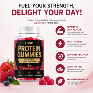 Premium Quality <b>Protein</b> Gummies Food Grade <b>Protein</b> Gummies Sugar Free <b>Protein</b> Dietary Supplement Gummy For Everyday Use - Product Image 3