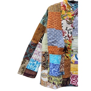 Veste réversible en coton imprimé vintage faite à la main, patchwork matelassé, écologique, style bohème, vêtements d'extérieur pour femmes, hiver - Product Image 2