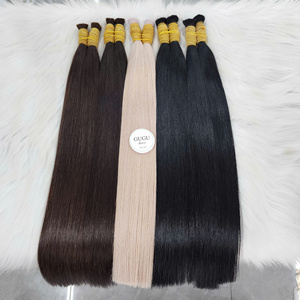 100% Raw Super Double Drawn <b>Silky</b> Straight 24 Inches Human Vietnamese Hair Extensions Bulk #14 Brown Color Customizable Women - Product Image 6