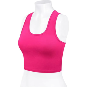 Brassière de sport pour femme en tissu doux et léger, couleur rose, coupe confortable, idéale pour l'entraînement et l'usage quotidien - Product Image 3