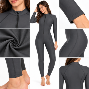 Descubre un look fresco para nadar con un traje de baño de cuerpo completo para mujer, diseñado para un uso cómodo, movimiento suave y práctico. - Product Image 6