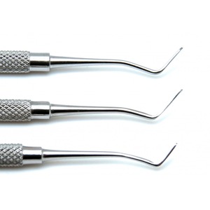 Ensemble d'instruments de remplissage en acier inoxydable massif de haute qualité, 3 pièces, équipements de nettoyage dentaire - Product Image 5