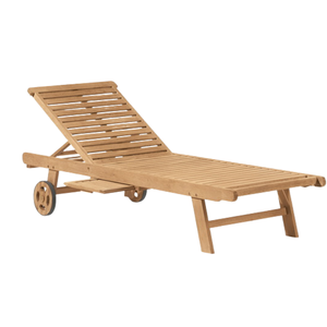 Chaise longue en bois lit de soleil extérieur pour extérieur et jardin chaise longue simple prix de gros de l'exportation vers l'Europe - Product Image 3