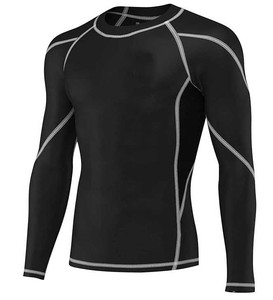 Camiseta de compresión de manga larga para MMA y BJJ, ropa de entrenamiento antideslizante, tendencia en Europa y EE. UU., venta al por mayor - Product Image 1