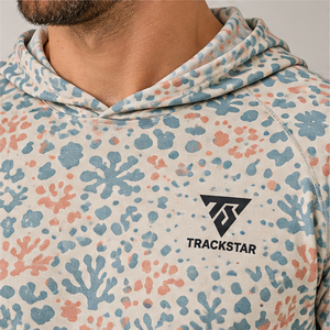 Wholesale <b>Coral</b> Reef Print Fishing Hoodie Custom Long Sleeve Hooded UPF 50 Sun Protection Performance Fishing Shirt - Product Image 5