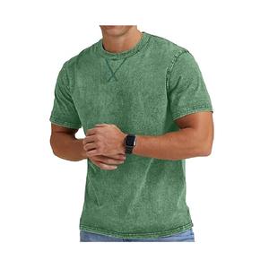 T-shirt homme décontracté à manches courtes, grande taille, en coton épais uni, 100% coton, meilleur prix direct usine du Bangladesh - Product Image 4