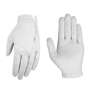 Guantes de Golf Blancos de Cuero Genuino de Primera Calidad, Personalizados, de Dedo Completo, Transpirables, Duraderos, Antideslizantes y que Absorben la Humedad para Adultos - Product Image 1