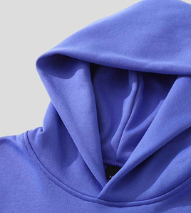 Sweat à capuche oversize personnalisé Y2K Streetwear d'hiver, bleu, imprimé graphique, en molleton de coton de haute qualité, service OEM - Product Image 4