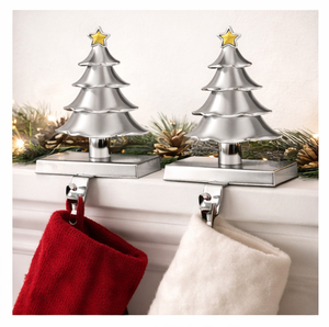 Wholesale Silver Metal 3D Christmas Tree <b>Stocking</b> <b>Holder</b> Heavy Duty Weighted Mantle Hanger Hook For Festive Holiday Party Decor - Product Image 6