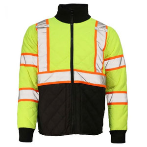 Two Tone <b>High</b> <b>Visibility</b> Construction Workwear Hi Vis Waterproof Feature <b>Softshell</b> Safety Security <b>Jackets</b> - Product Image 2