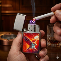 Briquet USB rechargeable coupe-vent en forme de stylo, design fin et portable, pour la vente en gros en France