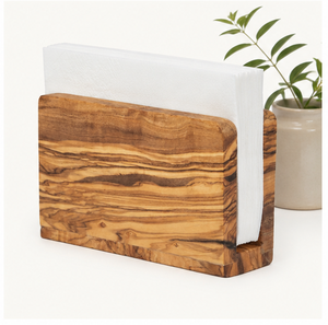 Porta Servilletas de Madera de Olivo Hecho a Mano de Primera Calidad, Ecológico, Vertical, para Restaurantes de Lujo y Cenas en Casa - Product Image 6