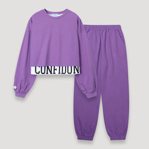 Conjunto de Ropa con Estampado de Letras Estilo Coreano OZKIZ para Niñas, Venta al por Mayor, 6-9 Años, Moda Infantil Primavera/Otoño - Product Image 1