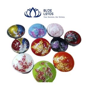 Tazón de Coco con Mosaico de Perlas Hecho a Mano en Vietnam, Diseño Clásico, Apto para Lavavajillas, para Decoración del Hogar - Product Image 1