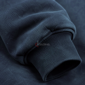 Sweat à capuche en molleton délavé vintage pour homme, en molleton bouclette épais, coupe oversize à épaules tombantes, avec logo personnalisé, en coton, vente en gros OEM - Product Image 5
