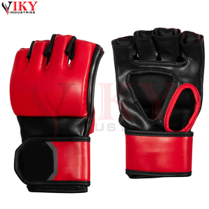 Guantes de MMA de Cuero Rojos y Negros, Personalizados, de Nueva Llegada, Modernos, para Entrenamiento Deportivo, Sparring y Grappling, Precio de Fábrica - Product Image 2
