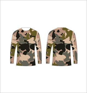T-shirt d'entraînement à manches longues camouflage Woodland, léger, athlétique, pour la performance sportive - Product Image 4