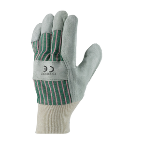 ถุงมือทำงานหนังวัวขนาดกลางกันแรงกระแทกข้อมือผ้าแคนวาสด้านหลังใส่สบายสำหรับใช้ในอุตสาหกรรมของ2025 - Product Image 4