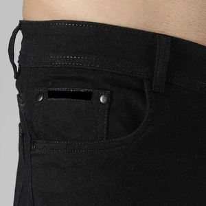 Pantalon en jean pour homme de haute qualité, couleur noire, coupe classique, tendance, respirant, pour adultes, style décontracté. - Product Image 4