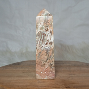 Vente en gros de haute qualité naturel indonésien rose Picasso Obélisque Pierre Forme Pierres précieuses Artisanat Cristal de guérison 2,5X2,5X9 cm - Product Image 1