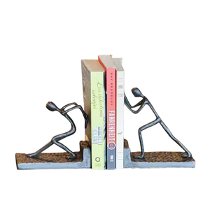 Porte-livres en fer de qualité supérieure, motif fleur de lys, design élégant, pour bibliothèque, maison, bureau, à prix économique - Product Image 4