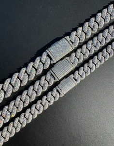 Rhodium Plated Cubic Zirconia <b>Choker</b> Necklace Link Chain Hip Hop Style Unisex Jewelry Party Fashion Chains Necklaces - Product Image 2