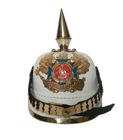 Réplique de casque d'officier impérial allemand médiéval classique vintage, motif couronne à pointes en laiton fait main, collection historique