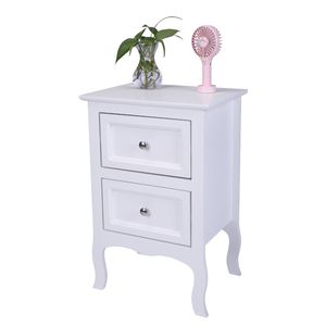 Comodino bianco a due livelli in stile country - Product Image 4