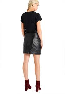 Jupe en cuir respirante la plus vendue, taille normale, mini-jupe décontractée pour femme, étiquette personnalisée OEM - Product Image 5