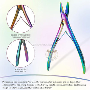 Stainless Steel Hair <b>Extension</b> Plier Multi-Function Hair <b>Extension</b> Tool Plier For Link and Micro Ring <b>Extension</b> Micro Ring <b>Beads</b> - Product Image 2