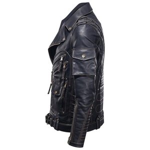 Men's Black Leather <b>Jacket</b> Motorcycle Fashion Men Slim Fit Leather <b>Biker</b> <b>Jacket</b> Coat Wholesale Leather <b>Jackets</b> for Men - Product Image 3