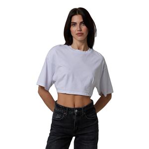 Camiseta Corta de Algodón Elástico para Mujer con Logotipo Personalizado, Corte Ajustado, Manga Corta, Estilo Y2K, Ropa Urbana de Verano, Fabricante Pak - Product Image 1