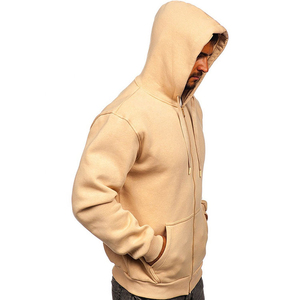 Manufacturer's Heavyweight French Terry Cotton Zip Hoodie High Quality Plain Solid <b>Sweatshirts</b> Custom Logo Winter Collection - Product Image 4