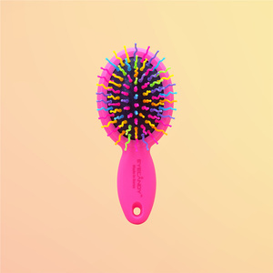 [JWORKS EXT] EYECANDY RAINBOW VOLUME S MINI HAIRBRUSH Mini Detangling Hair <b>Brush</b> Portable Travel Comb With Mirror Korea - Product Image 2