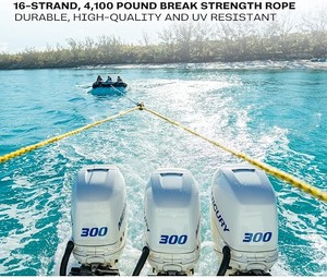 Câble de remorquage personnalisé tressé creux pour bateau et <span class=keywords><strong>voiture</strong></span>, corde de remorquage polyvalente avec crochet - Product Image 4