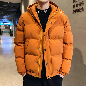 เสื้อแจ็คเก็ตบุรุษแบบพองฟู  แจ็คเก็ตไนลอนแบบมีฮู้ดสำหรับผู้ชาย สวมใส่สบาย คุณภาพสูง  แบบกลับด้านได้  บุด้วยผ้าฝ้าย - Product Image 2