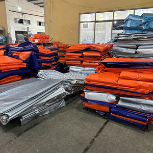 Heavy Duty PE Tarpaulin <b>Sheets</b> Blue/Orange Colors High Durability Large Capacity Custom Size and Color Options - Product Image 2