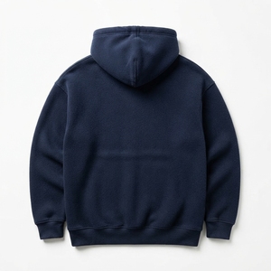 Sweat-shirt à capuche personnalisé bleu marine avec logo brodé, sweat-shirt à capuche pour homme, streetwear décontracté - Product Image 2