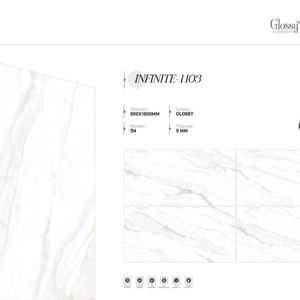 Azulejos de porcelana brillante de calidad premium para exportación, tamaño 800x1600, 1200x1800, 750x1500 mm, azulejos de gran formato para el mercado global. - Product Image 1