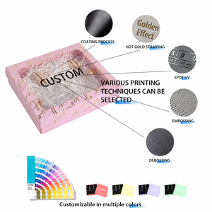 Custom Eco-Friendly Handmade Recyclable Corrugated Board Lid Base Box UV Coating Gold Foil Embossing <b>Matt</b> Lamination Clothing - Product Image 5