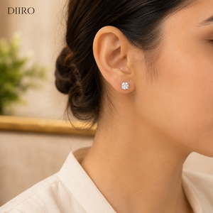 Classic <b>Earrings</b> Round Brilliant Cut Moissanite 925 Sterling <b>Silver</b> <b>Stud</b> <b>Earrings</b> Women Everyday Wear - Product Image 5