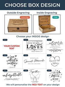 Personalized <b>Memory</b> Wooden Keepsake Box Eco-Friendly Durable Modern Date Night <b>Gift</b> for Him Her Boyfriend Girlfriend Couples - Product Image 1
