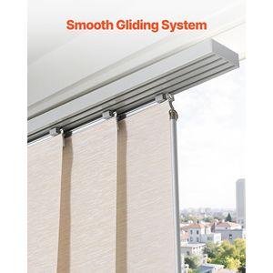Tende a Pannello Senza Fili Estensibili da 45,8 a 86 Pollici di Larghezza, Tende Verticali Regolabili, Binario per Pannelli Tagliabile 96 H - Product Image 5
